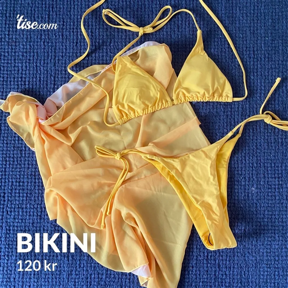 Superfin bikini + cover up☀️ helt oanvänd, endast testad✨ säljer pga fel storlek☀️ strl M men passar nog även s. Övrigt.