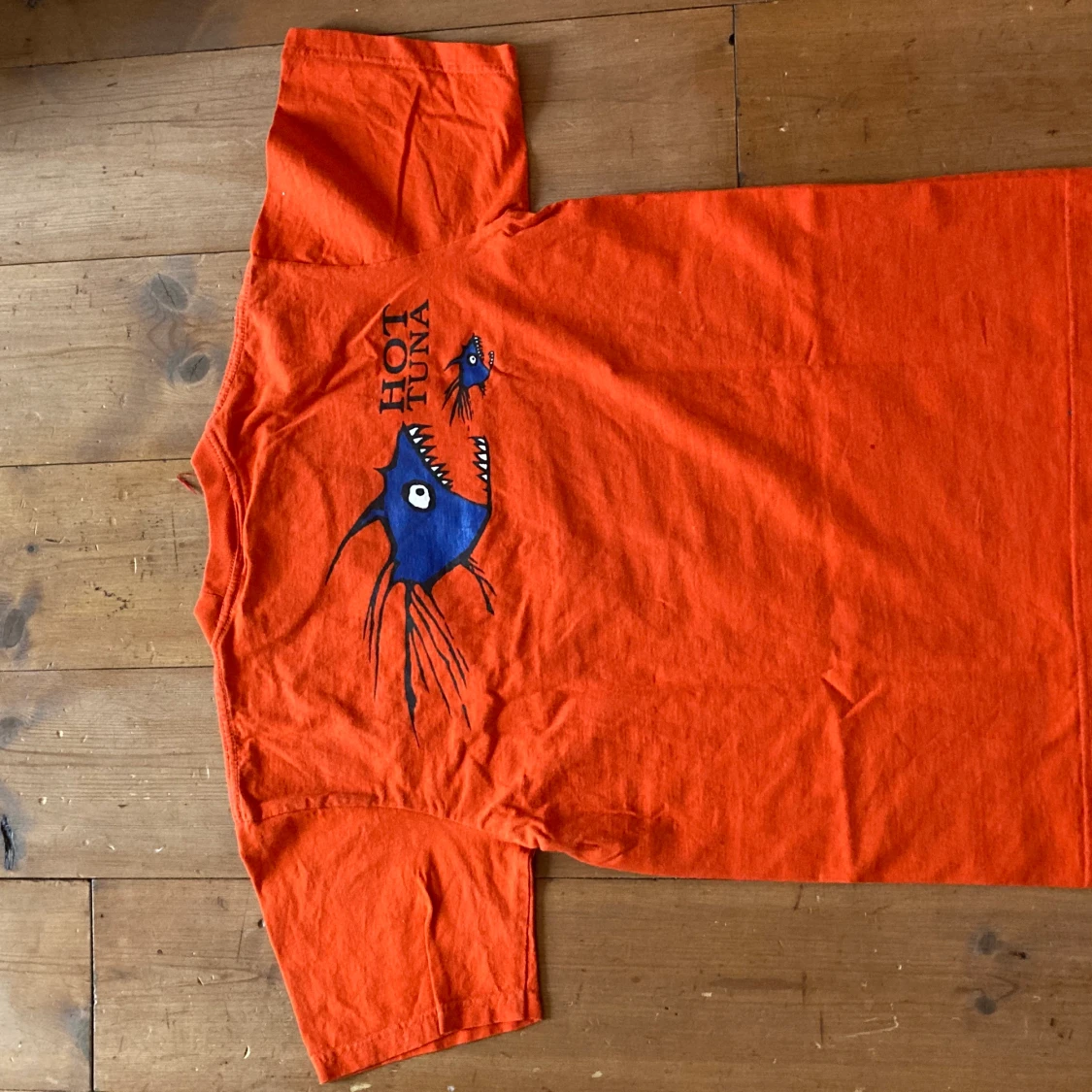 orange tshirt med tryck! - 90