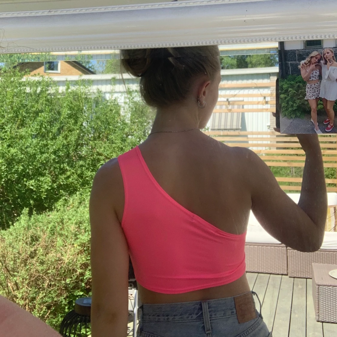 Oneshoulder neon linne - 90