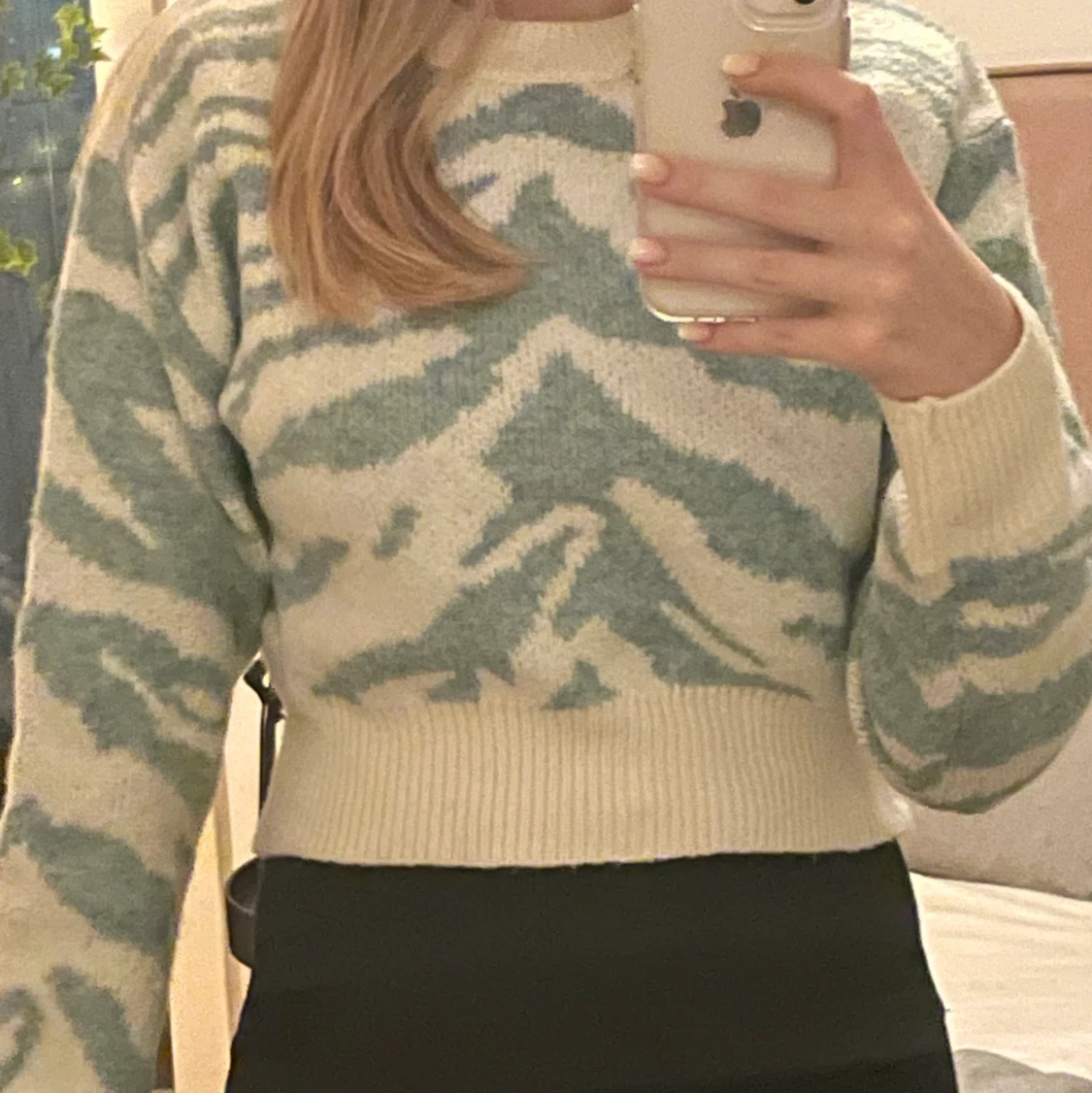 Färgad zebra mönster 💚 grön blå färg  - 90