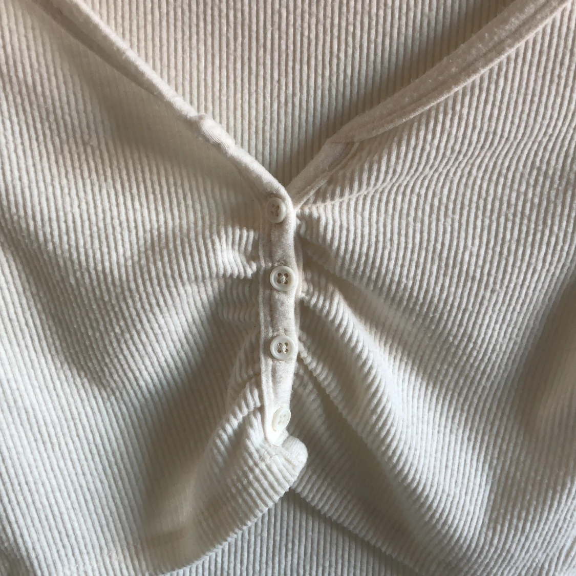 Vit croppad långärmad - 91