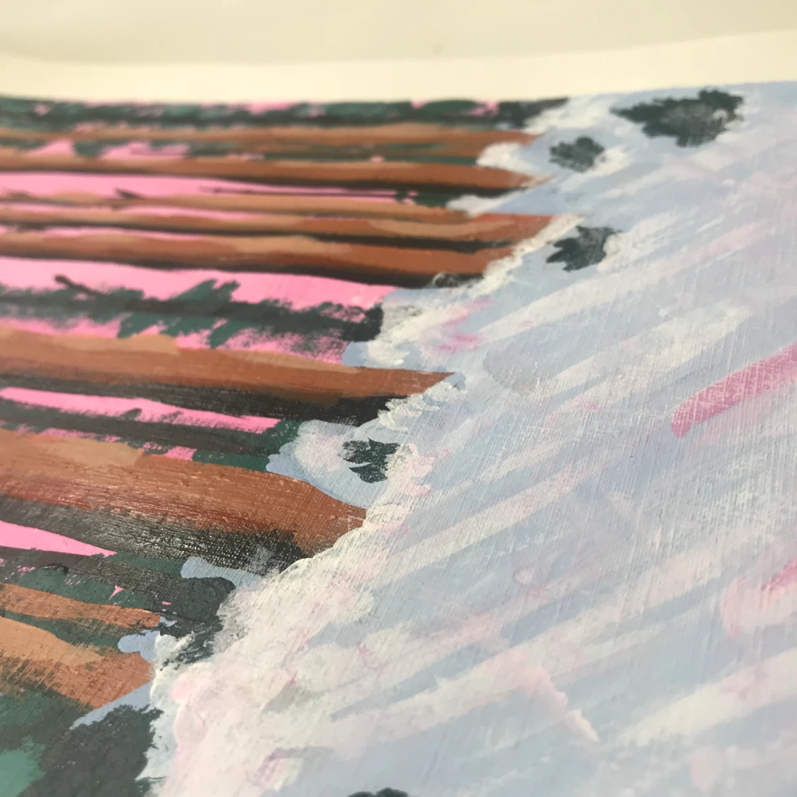 Tavla vinter skog - 90