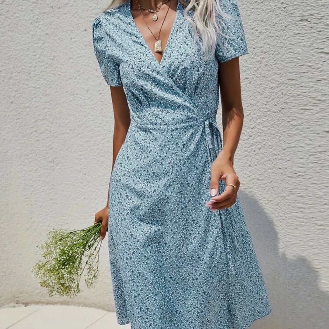 Blommig klänning - 90