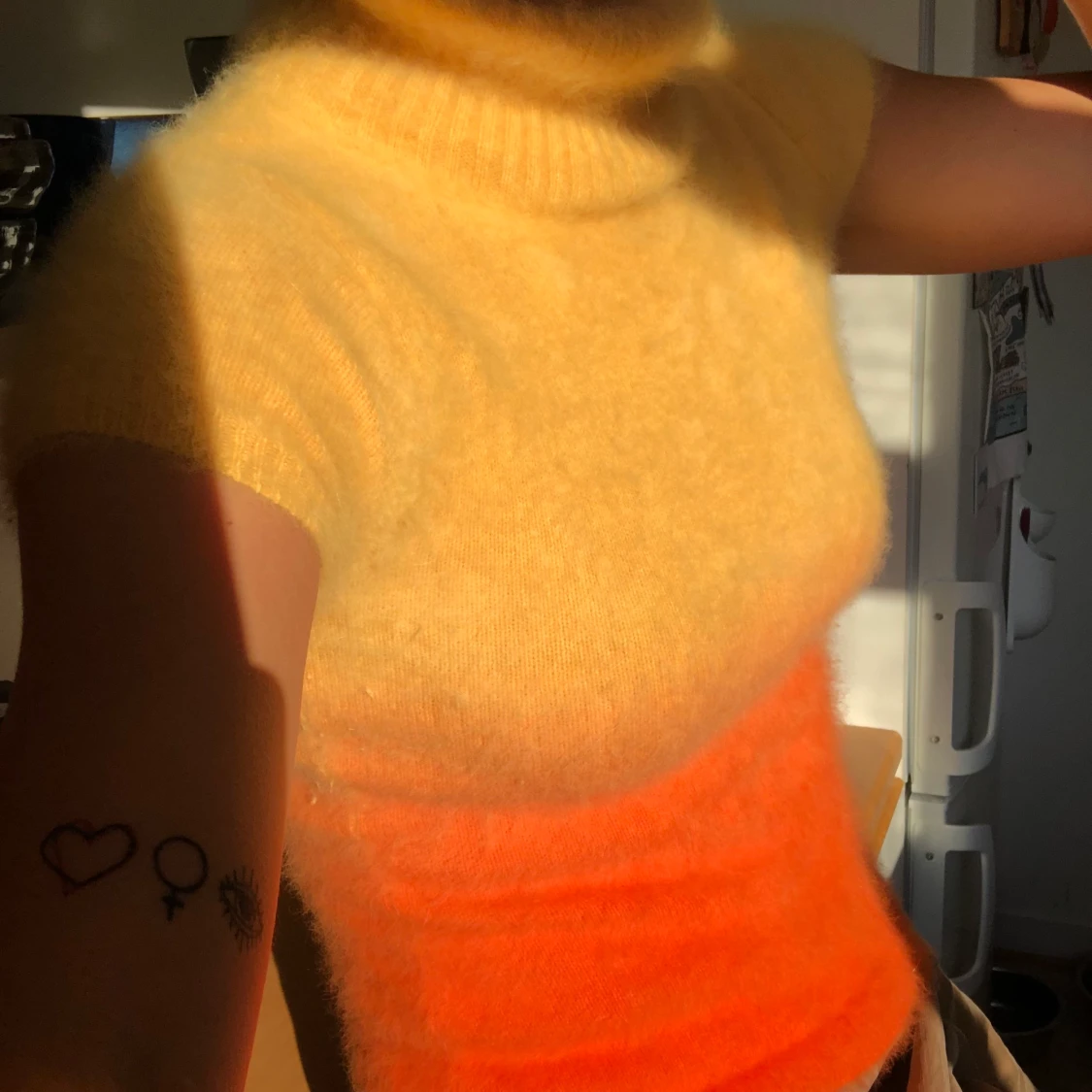 Tequila Sunrise fluffig väst / linne 