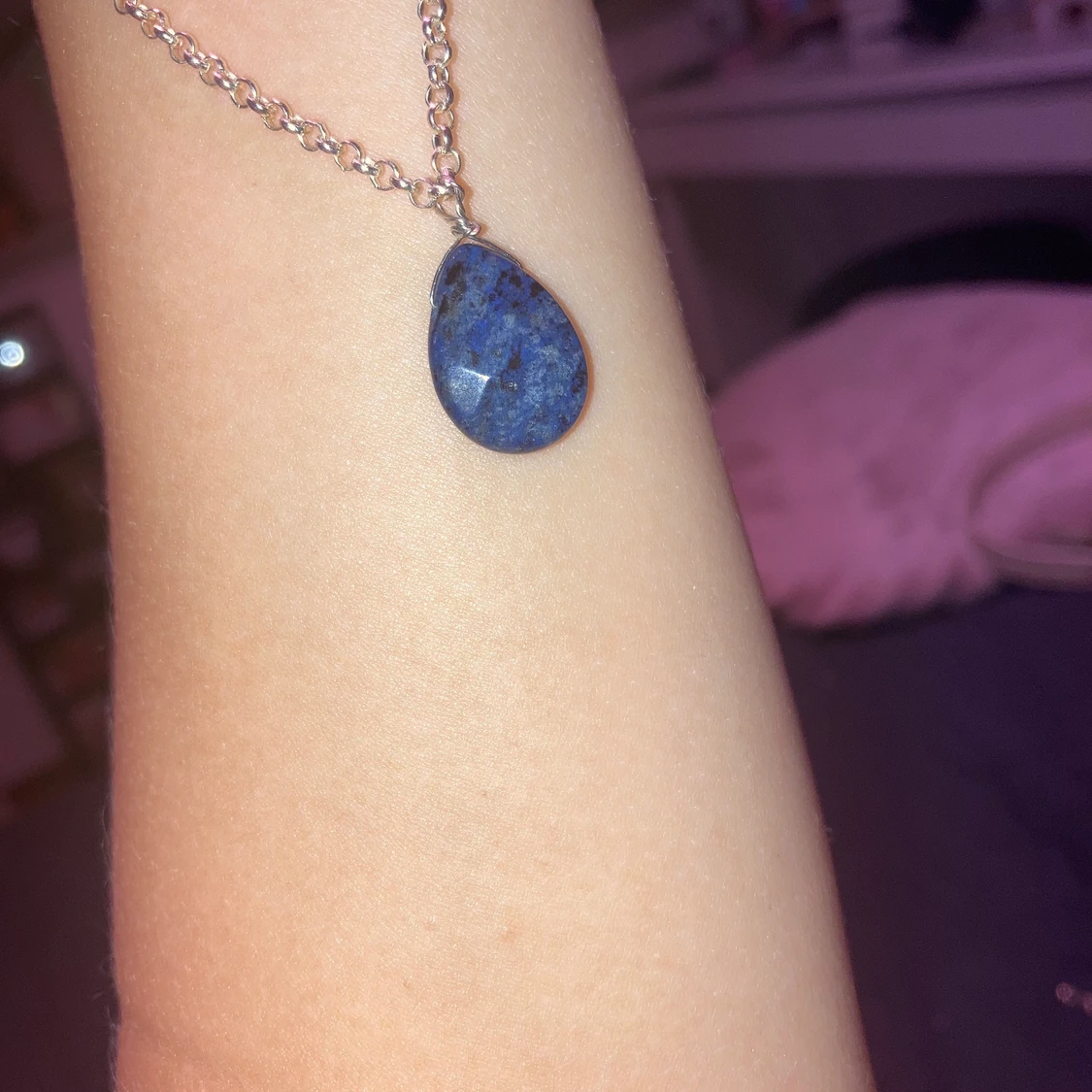 Lapis lasuli halsband. - 90