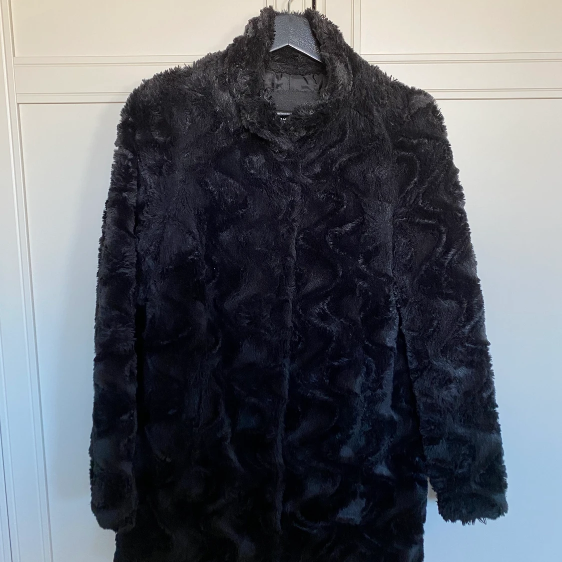 Mjuk jacka/kort kappa fuskpäls 