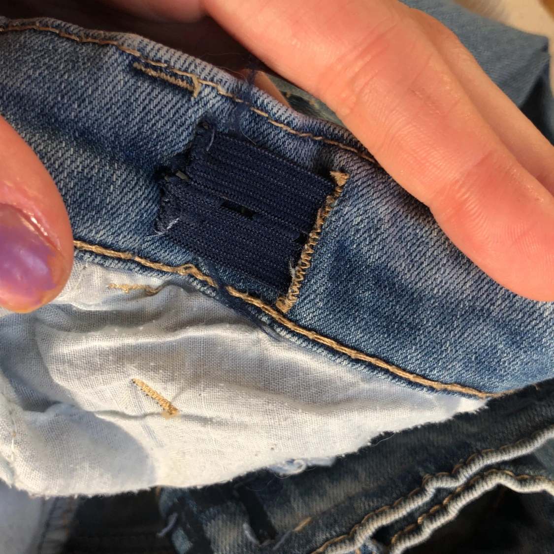 Blå bootcut jeans - 90