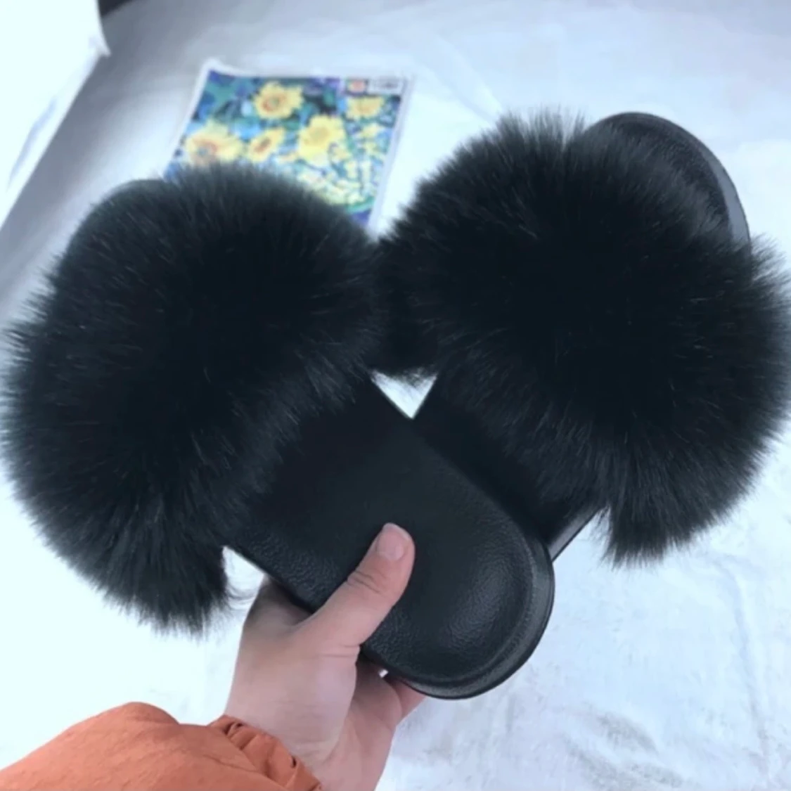 Populära pälstofflor