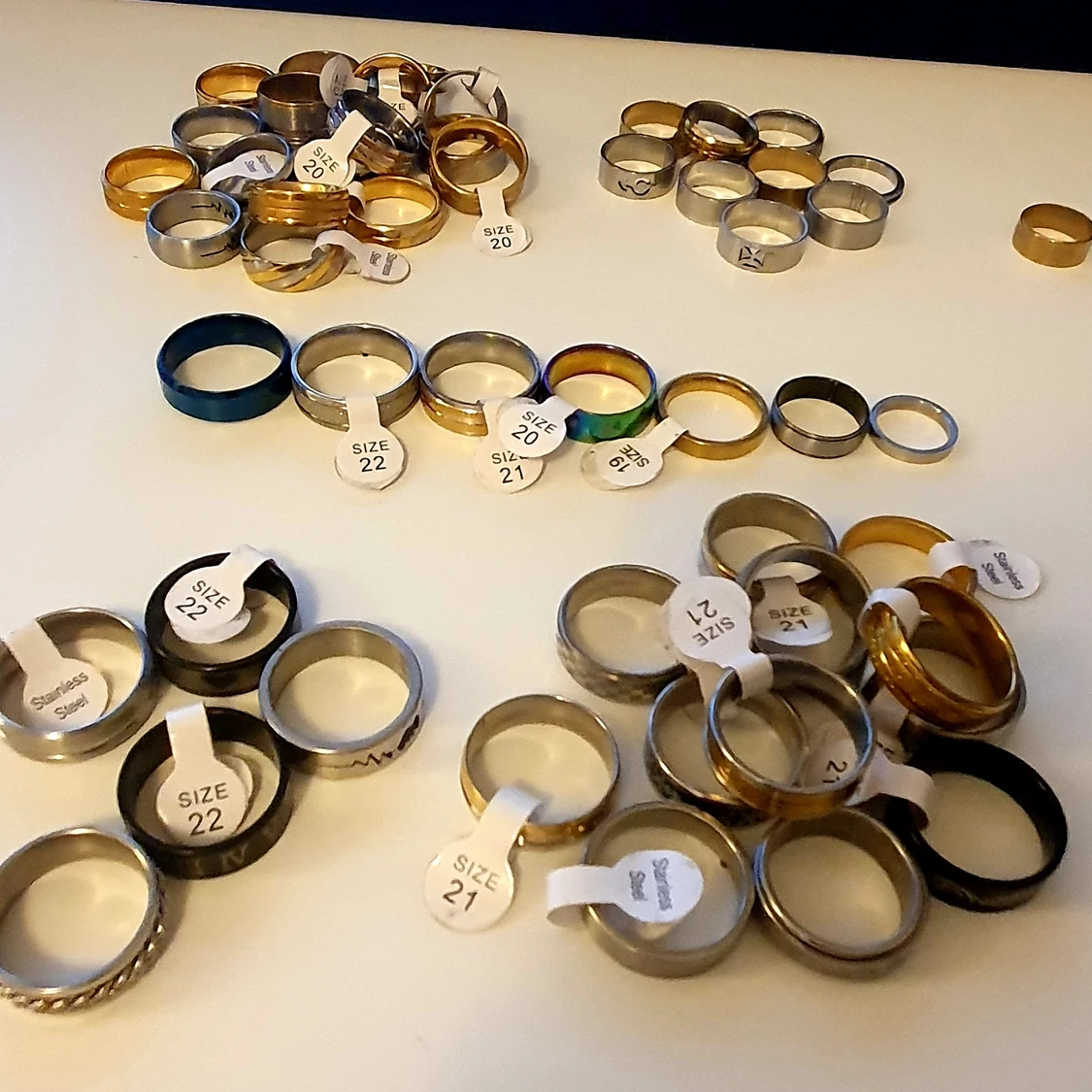 54 Ringar av rostfritt stål  - 91