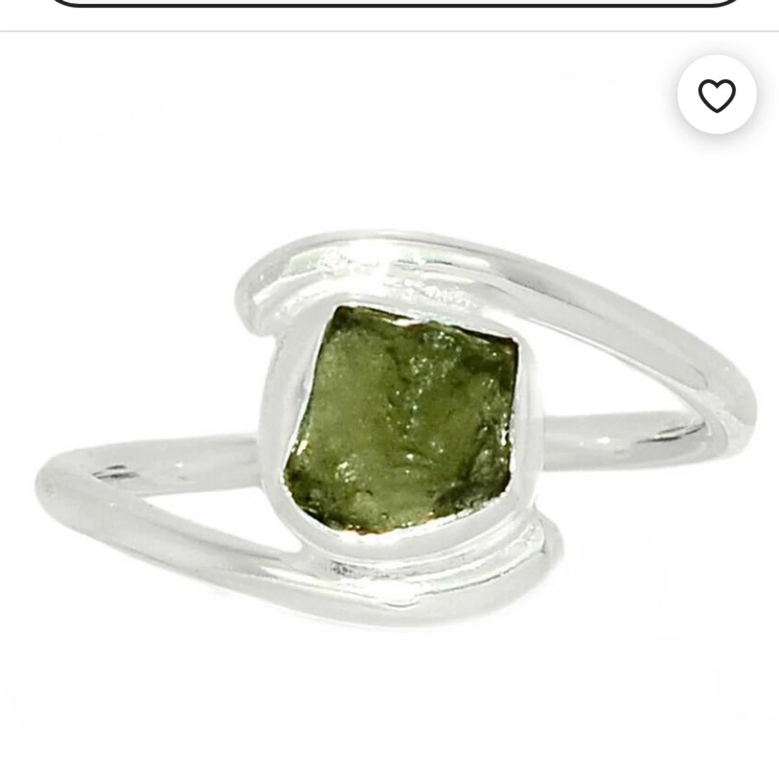 Moldavite ring