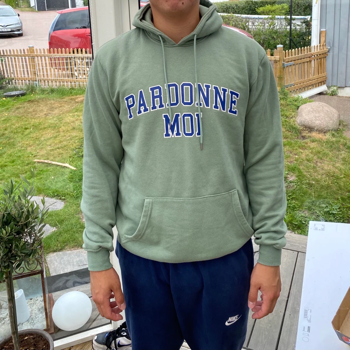 Hoodie med tryck - 90