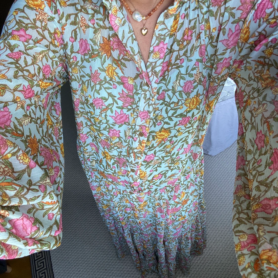 Blommig långklänning - 91