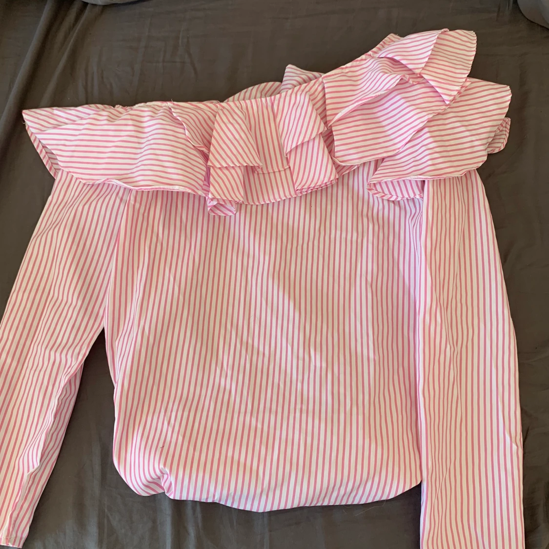 Långärmad rosa randig tröja❤️ - 90