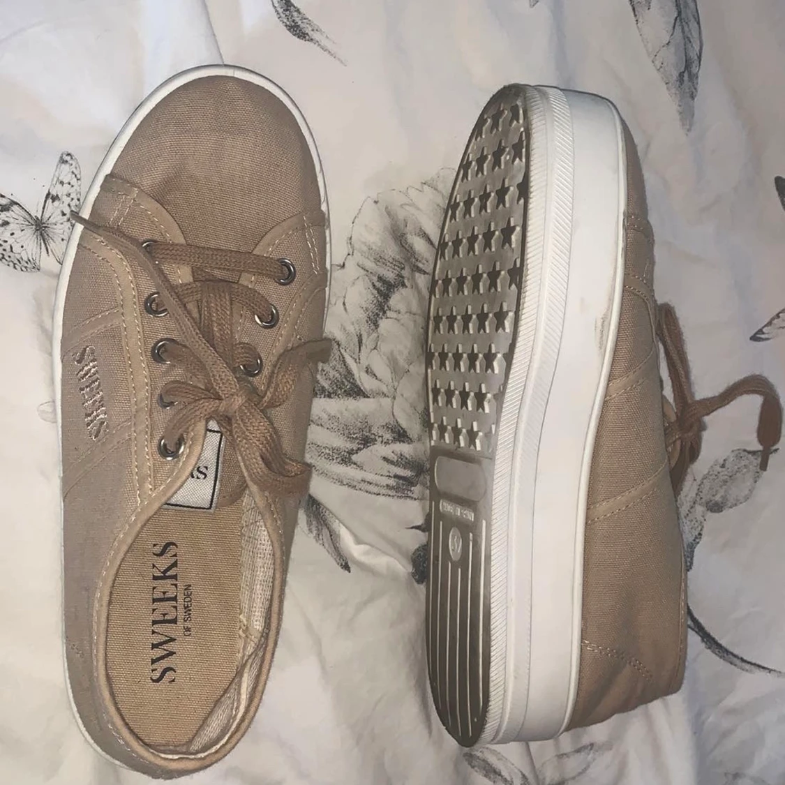 SWEEKS of sweden | Sneakers Beige Vegan Strl.37 - 90