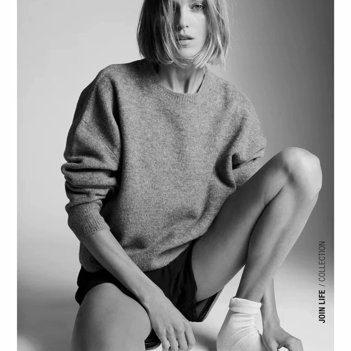 Grå Stickad tröja Zara - 90