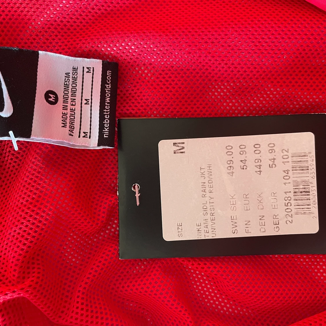 Ny röd Nike windbreaker - 91