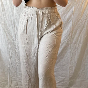 Linnebyxor  - Linnebyxor med vida ben❤️‍🔥