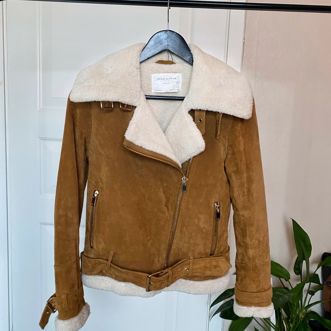 Äkta brun mockajacka XS - 90