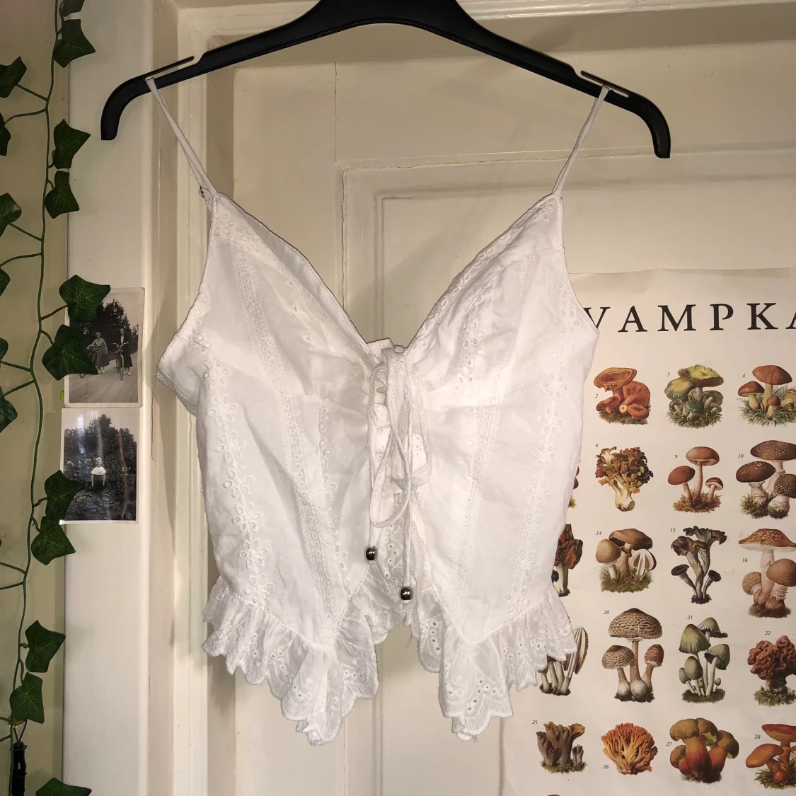 Vitt spets linne - 90