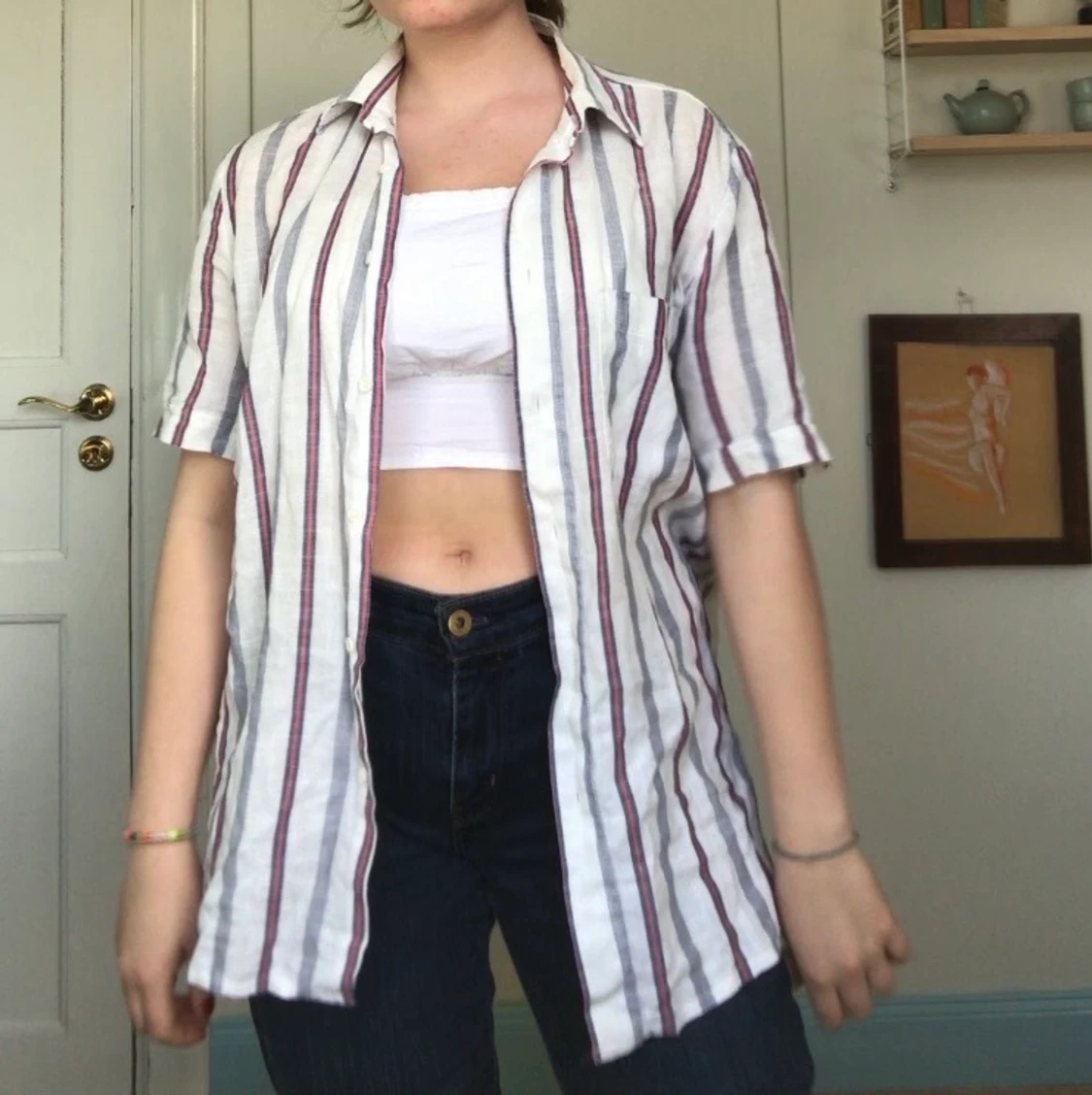 Kortärmad tunn skjorta