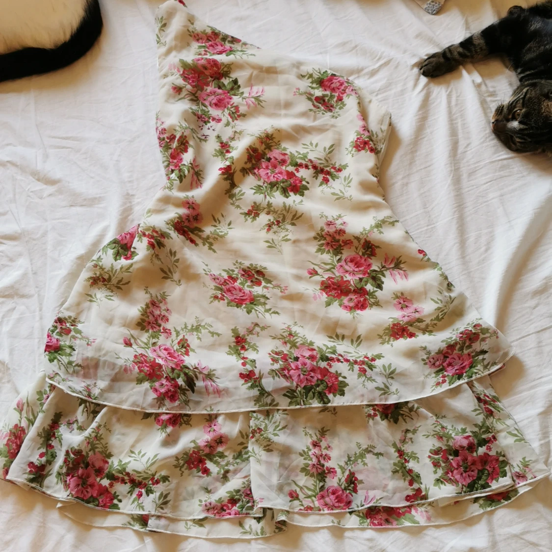 blommig vintageklänning stl 38