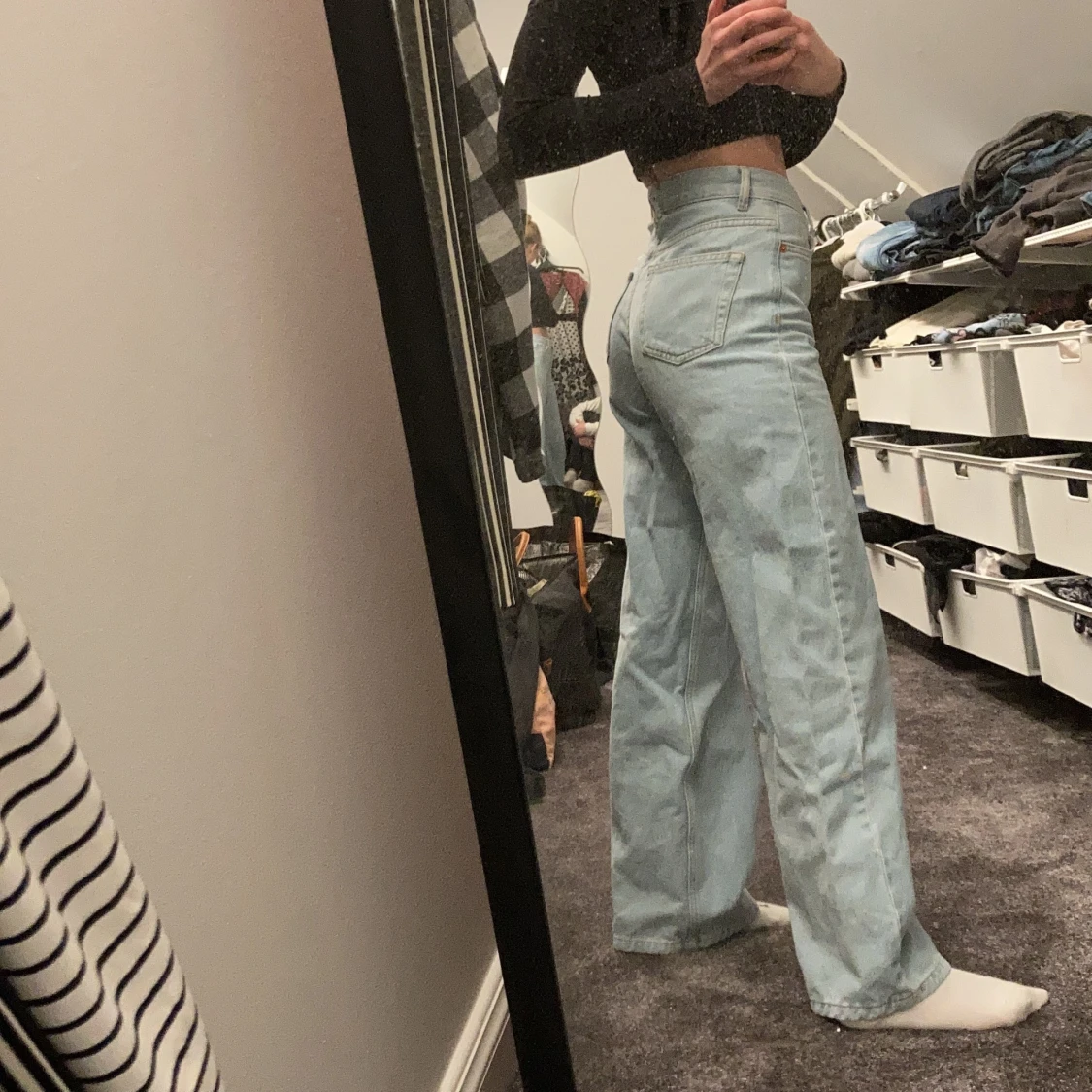 Ljusblå jeans storlek 25-xs