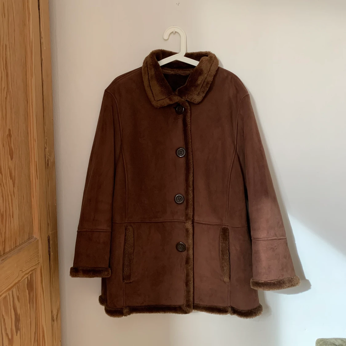 Mockajacka med Teddyfoder strl 42/44 - 90