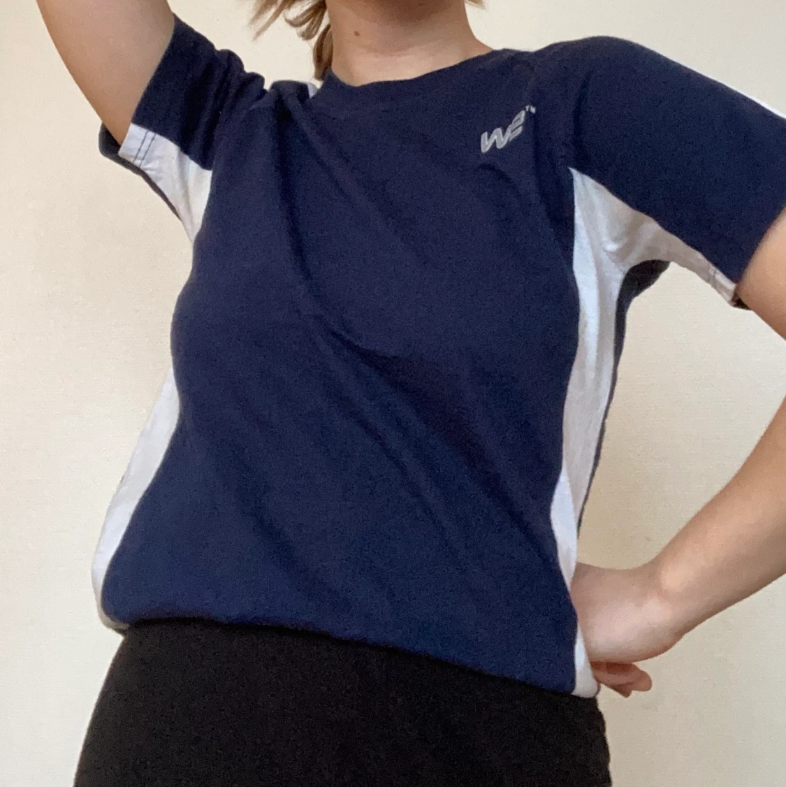 Marinblå babytee med reflex - 91