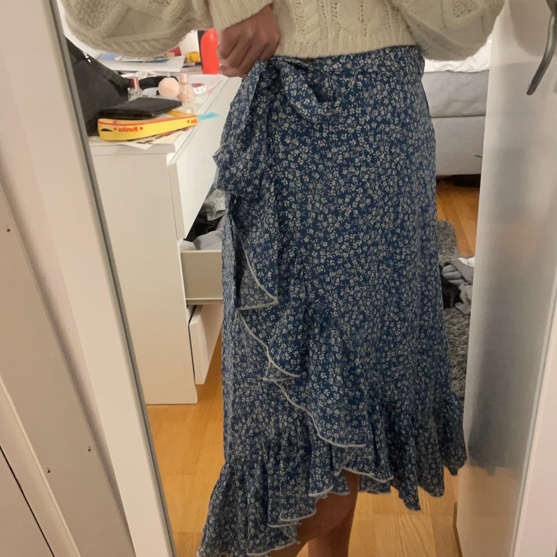 Blå omlottkjol - 90