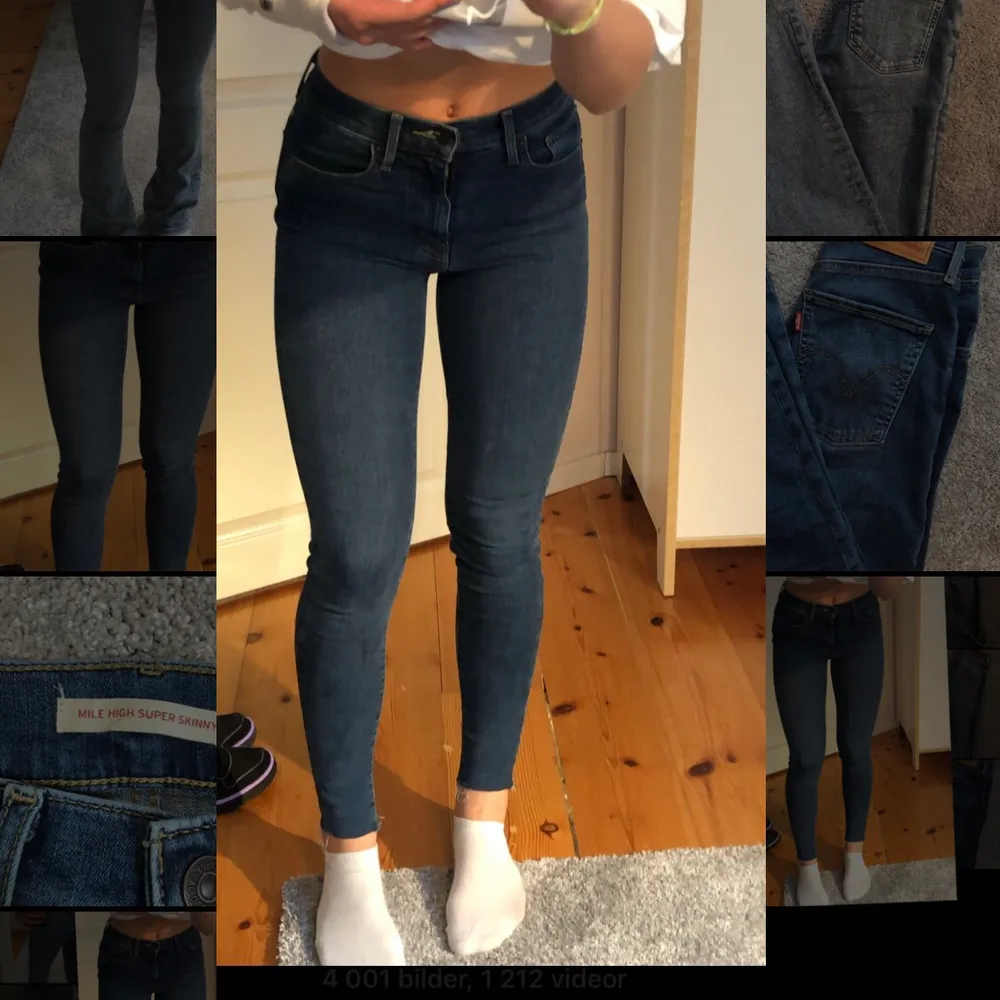 Snygga Levis jeans. Modell: Mile high super skinny. W24 L30. Köpare står för frakt. Jeans & Byxor.