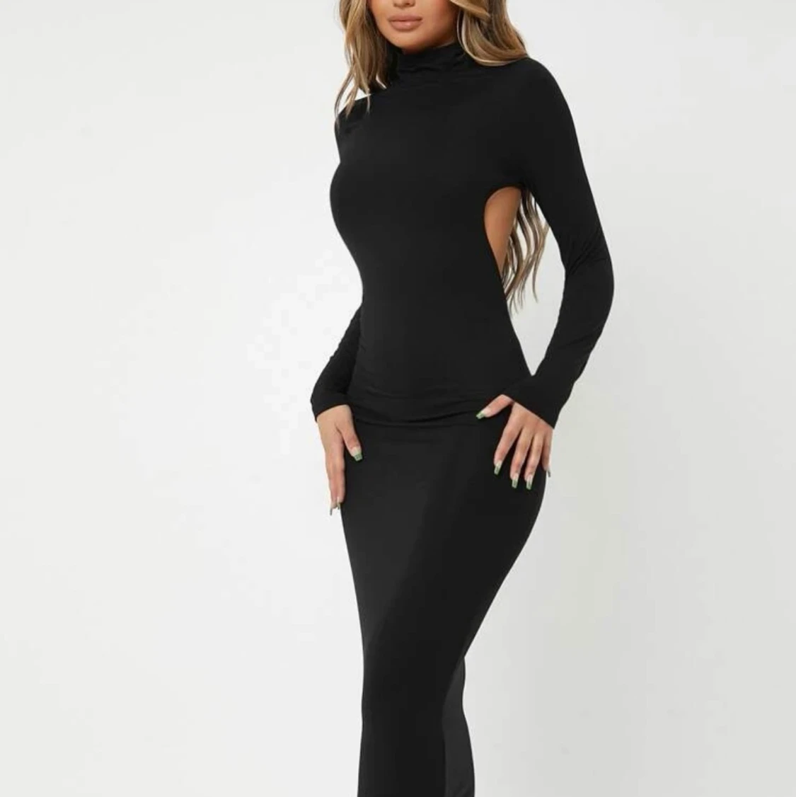 Svart långklänning, storlek M