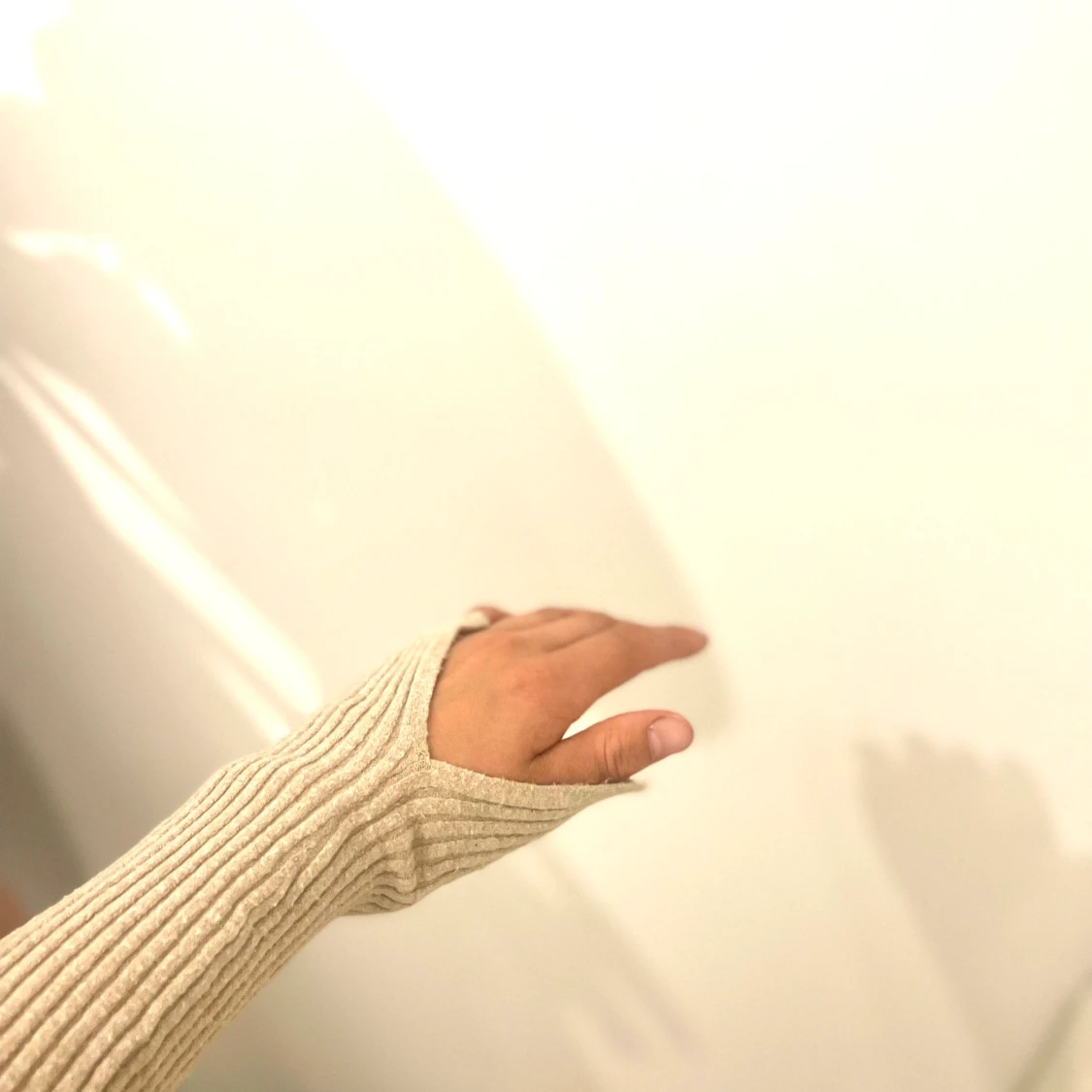 Beige figursydd tröja  - 90