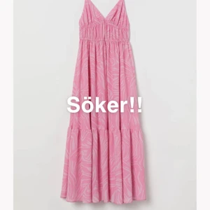 Söker! - Söker denna fina klänning från hm. Skriv om du har en så kommer vi överens om pris💓💓