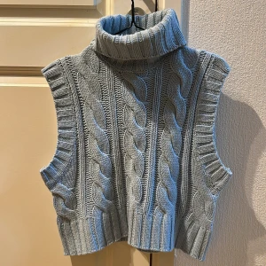 Blue turtle neck sleeveless - Blue knitwear h&m