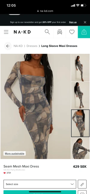 Söker na-kd maxi dress mesh - Söker na-kd klänning i xxs- s