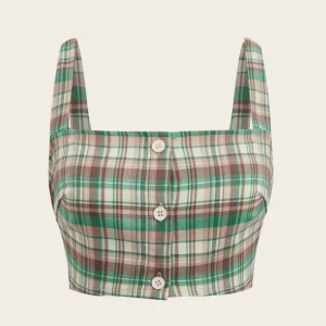 Uppknäppbar väst-topp - Supergullig topp som passar att ha för sig själv eller med en skjorta under! Den är köpt från SHEIN men den passade mig tyvärr inte så jag säljer den! Den är i superbra skick, helt oanvänd!