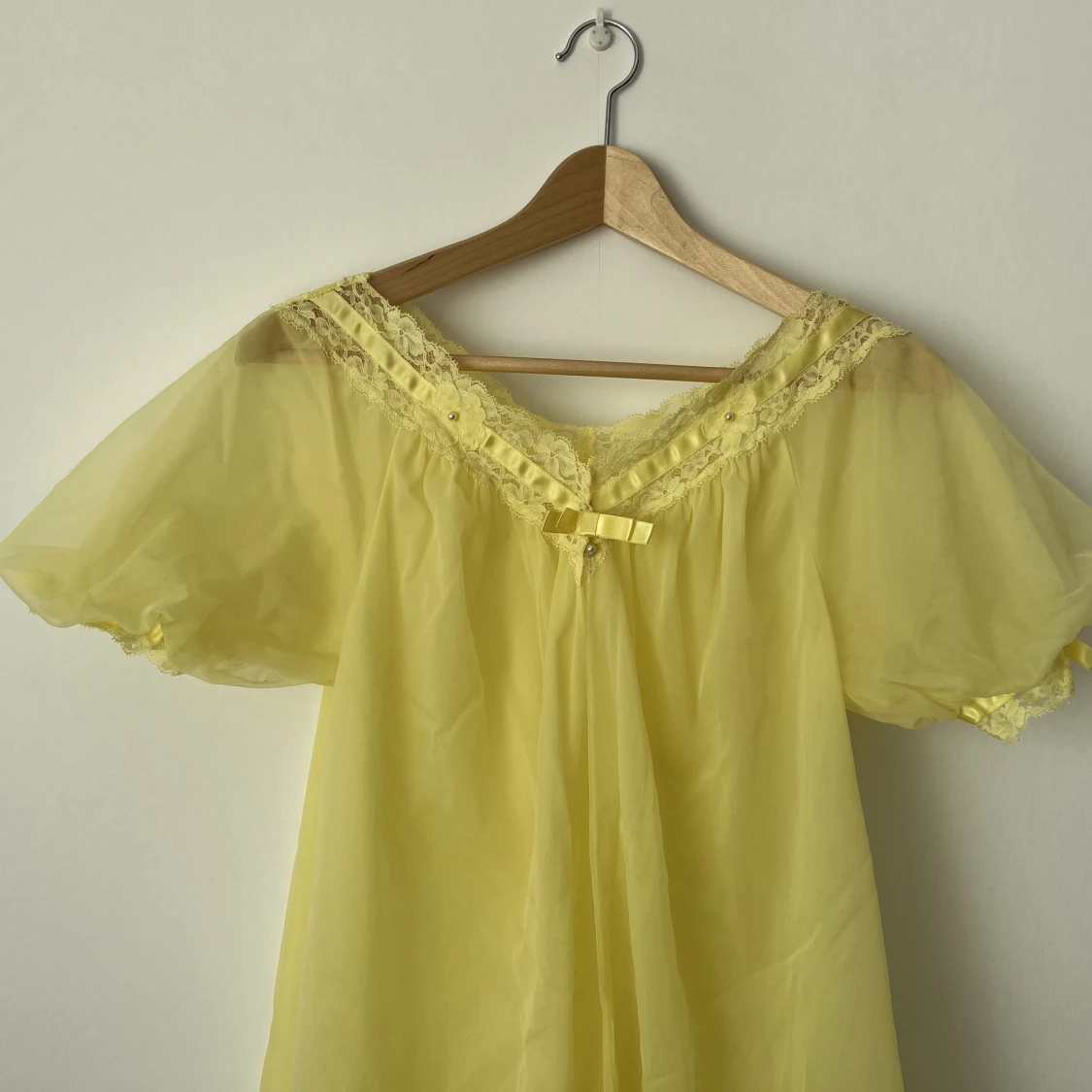 Vintage gul neglige/nattlinne - 90