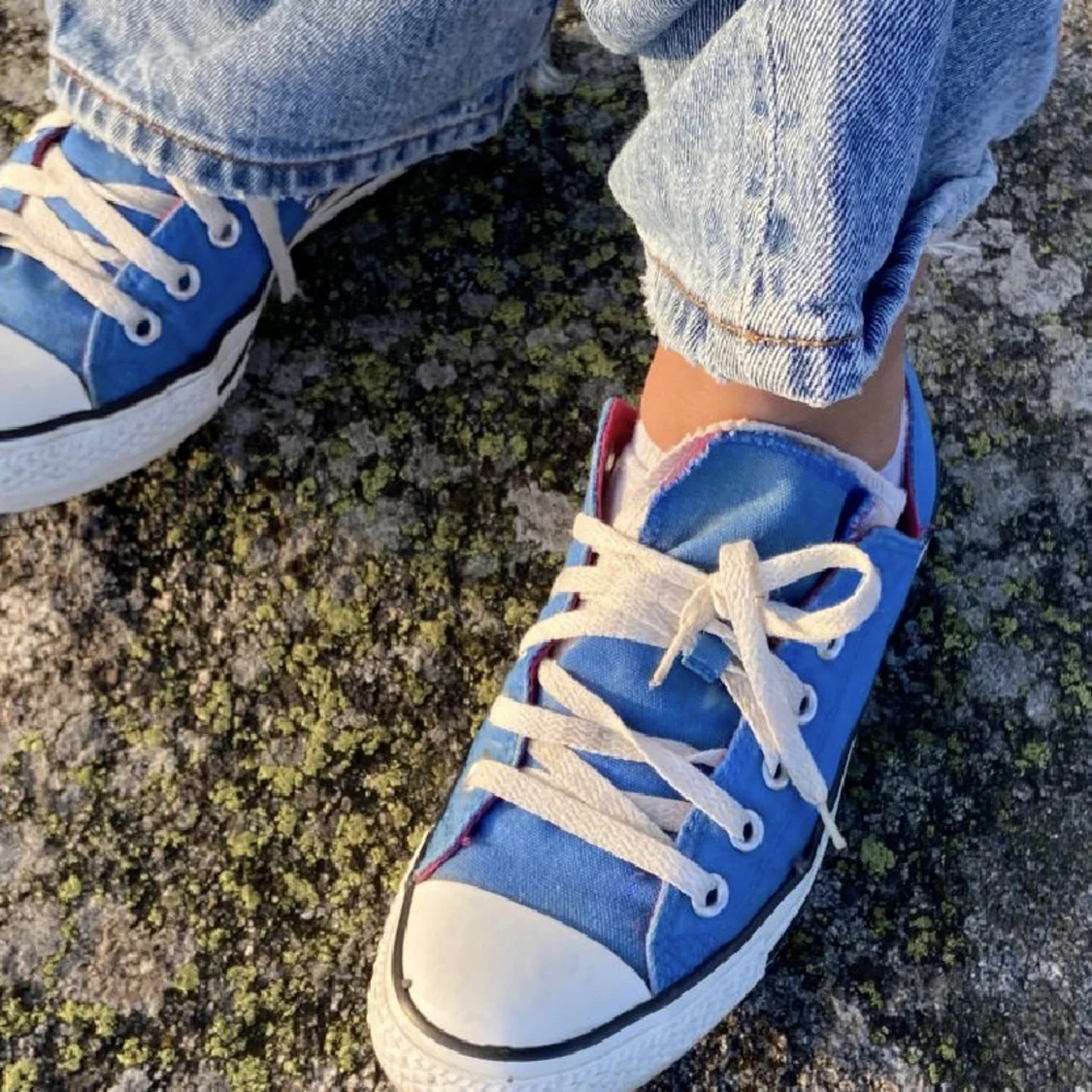 Blåa converses i st 38 - 90