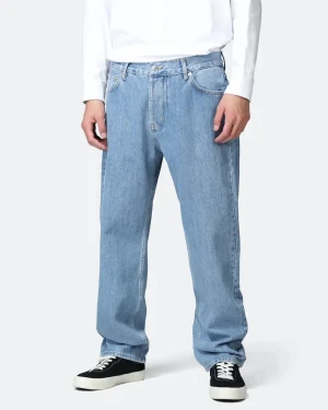 Jeans - Blue straight leg jeans  Brand : District 46 Size: s (88cm waist) Used carefully no flaws or marks Original price 900kr