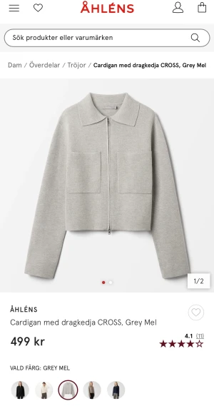 Åhléns kofta - Åhlens cardigan med dragkedja i CROSS. Endast testad så den är helt oanvänd med prislappen kvar. 
