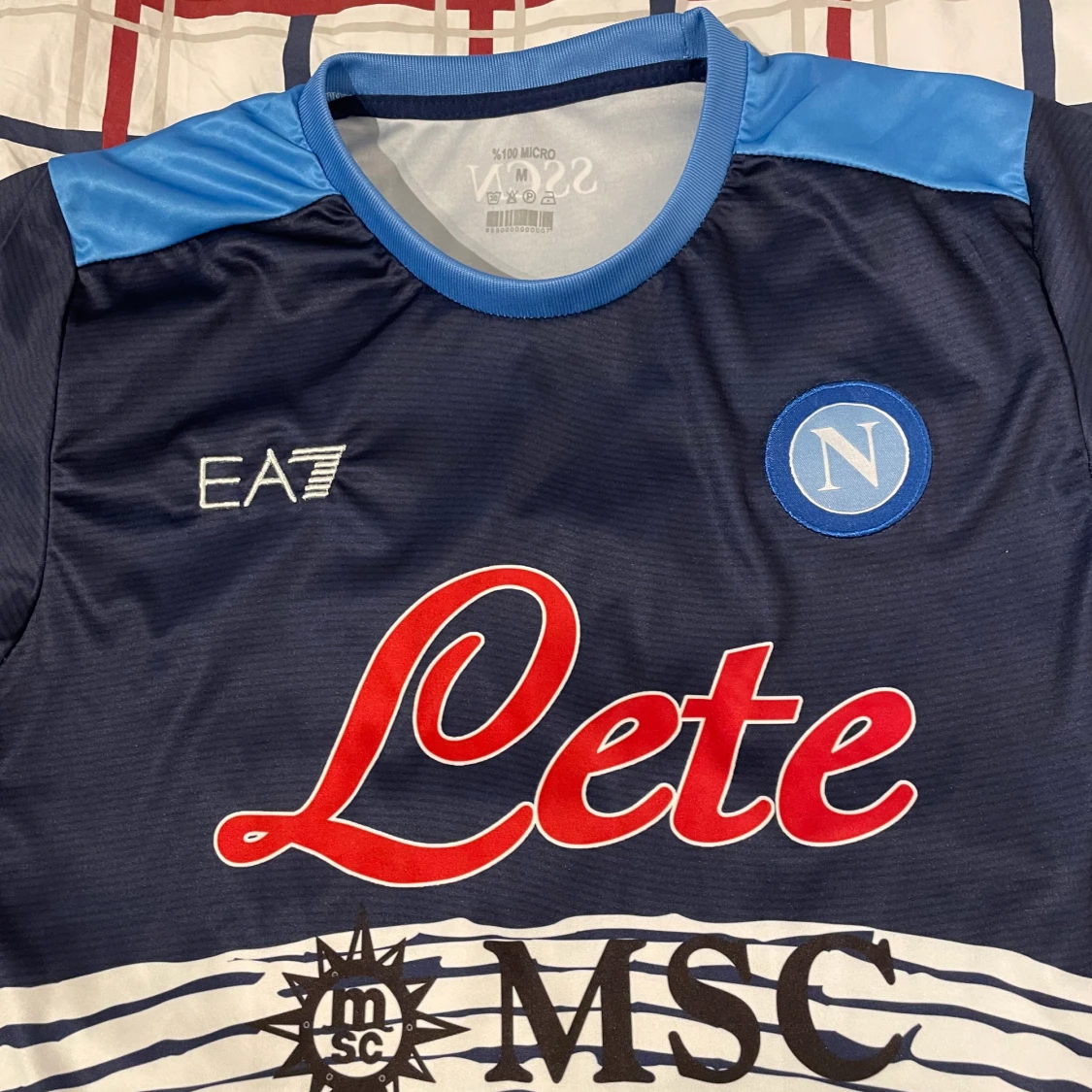 Napoli fotbollströja stl M men passar S - 90