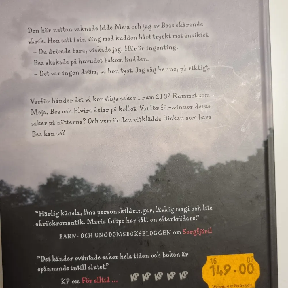 Säljer första boken i Mebel-trilogin skriven av Ingelin Angerborn. Lite läskig bok för barn/ungdomar. Pris kan diskuteras. Perfekt skick ❗️Köp inte direkt, jag tar swish❗️. Övrigt.