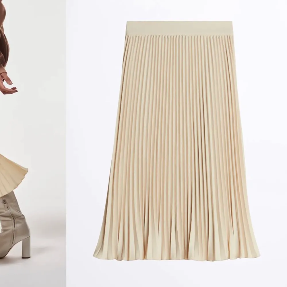 Superfin plisserad kjol i beige  Från Gina Tricot och helt oanvänd. Köpt för 499 🌸  Köpare står för frakt (60 kr)  📦 💫 . Kjolar.