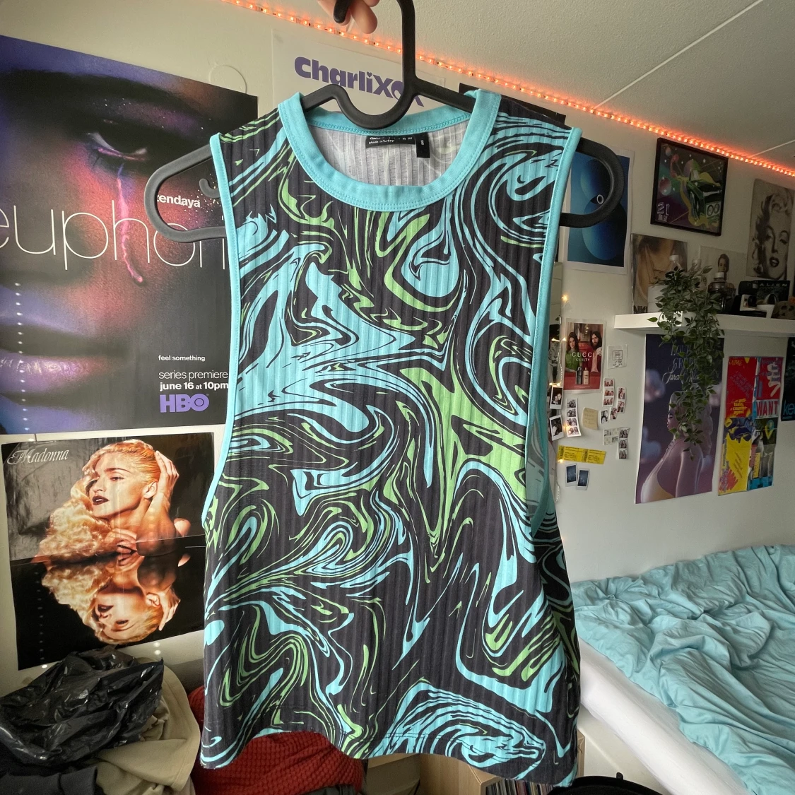 Asos design färgat linne rave-stil