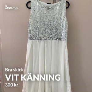 Vit klänning  - Vit klänning med paljetter 