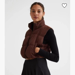 Brun väst  - Lånade bilder! En brun jätte fin väst köpt på Hm, använd cirka 2-3 gånger och säljer pågrund av att den inte kommer till användning. Storlek XS men skulle säga att den passar bra som S
