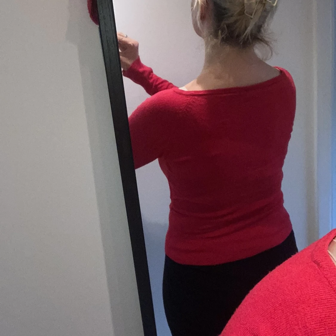 Julröd mysig tröja - 91