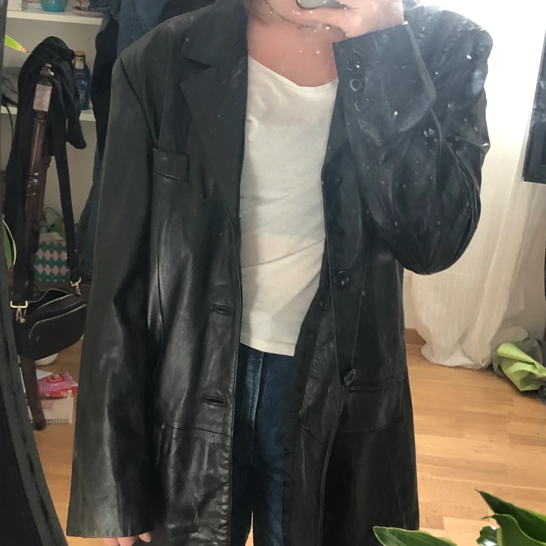 Oversized skinnjacka 