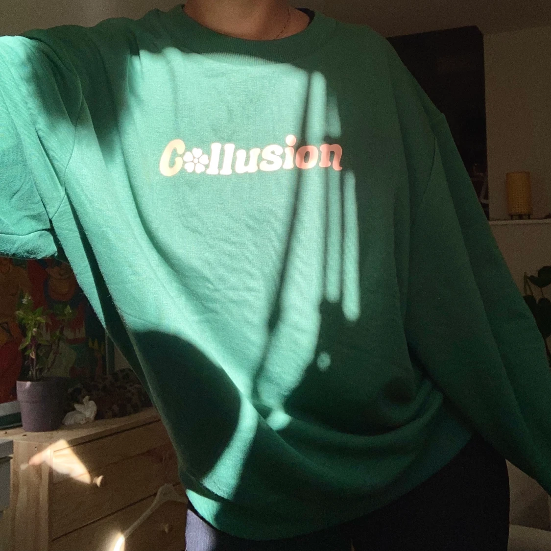 Grön oversize sweatshirt - 91