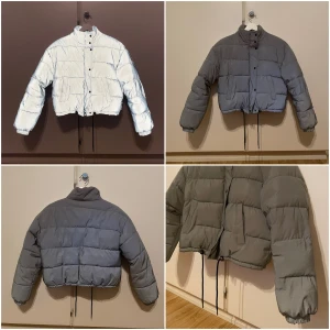 Reflexjacka - Passar storlek XS-M skulle jag säga. Jag har storlek XS/S och har använt den som oversize. Knappar, dragkedja och två fickor framtill samt dragsko i midjan. Perfekt om du vill synas i mörkret!  Avhämtning i Göteborg eller frakt mot förskottsbetalning